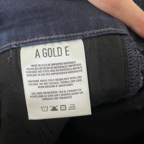 Agolde Colette Skinny Ankle Jeans Women’s Size 26 Dark Blue Indigo Mid Rise - Picture 13 of 14